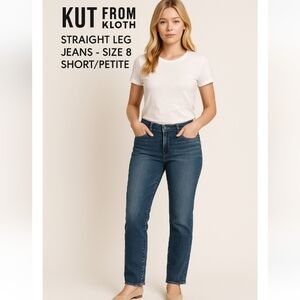 Kut from the Kloth Straight Leg Jeans – Size 8 Short/Petite – Classic Wash